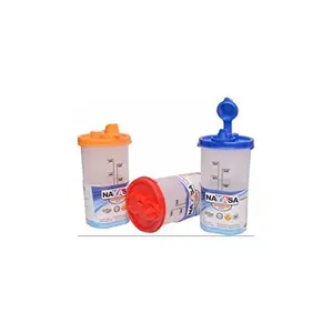 Nayasa Superplast Plastic Oil Dispenser 600ml Set of 3 Orange Red Blue