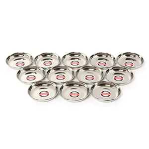 Embassy Dipping Plate Size 13 9.5 cms (Pack of 12 Stainless Steel)