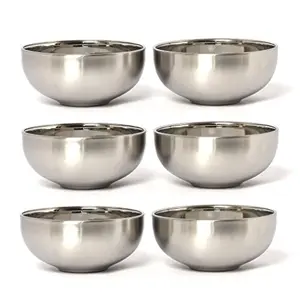 Embassy Soup Bowl Deluxe Size 3 350 ml 12.6 cms (Pack of 6 Stainless Steel)