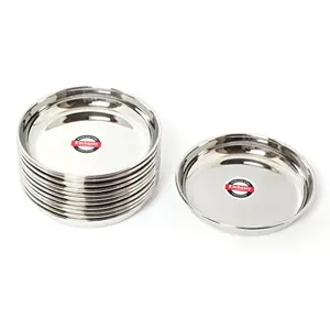 Embassy Rice Plate Size 2 11.6 cms (Pack of 12 Stainless Steel)