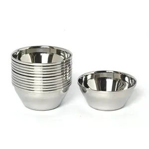 Embassy Euro Vati/Curry Bowl Size 1 150 ml 8.9 cms (Pack of 12 Stainless Steel)