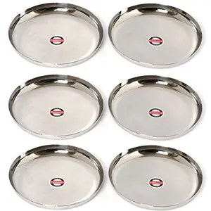 Embassy Appy Quarter Plate Size 8 18.3 cms (Pack of 6 Stainless Steel)