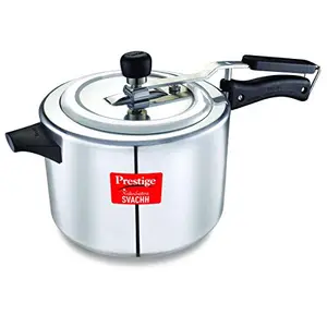 Prestige Svachh 10731 5 L Straight Wall Aluminium Pressure Cooker with deep lid for Spillage Control