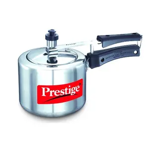 Prestige Nakshatra Plus Induction Base Aluminium Inner Lid Pressure Cooker 2 Litres Silver