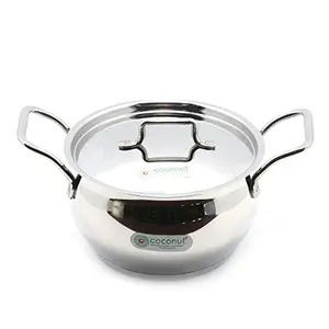 Coconut Stainless Steel Cook and Serve 2 LTR - with Heavy Bottom (Sandwich Bottom)