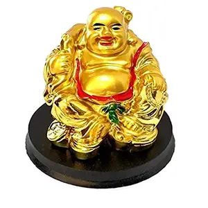 Polyresin Laughing Buddha Standard Golden 1 Piece