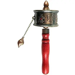 Vastu/Hand Held Small Prayer Wheel Showpiece (6 cm x 11 cm x 6 cm)