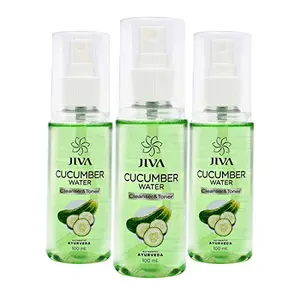 JIVA Ayurveda Cucumber Natural Water for Prevents infections | Skin toner | Pack of 3