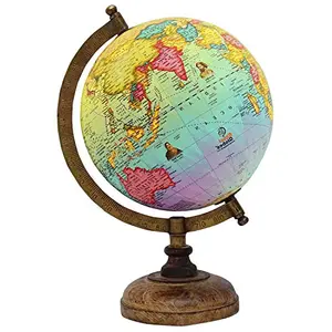 11.3" Desktop Rotating Globe Earth Ocean Geography Gift Globes Table Decor - Perfect for Home, Office & Classroom By Globes Hub