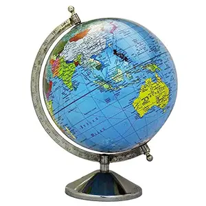11.5" Medium Desktop Rotating Globe Blue Ocean World Earth Geography Table Decor - Perfect for Home, Office & Classroom By Globes Hub