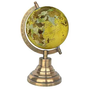 5" New Beige Educational, Antique Globe with Brass Antique Arc and Base , World Globe , Home Decor , Office Decor , Gift Item By Globes Hub