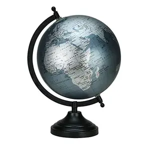 8" Marquise Silver Antique Globe , World Globe , Home Decor , Gift Item , Political Globe , Educational Globe By Globes Hub