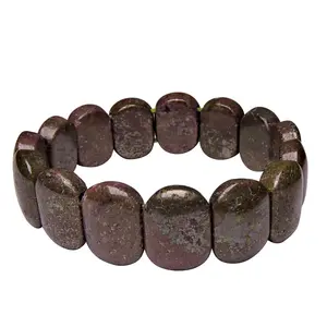 Stone Manganese pyrite Bracelet For Man, Woman, Boys & Girls- Color: Red (Pack of 1 Pc.)