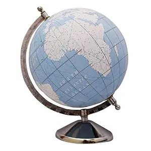 11.5" Desktop Rotating Globe World Blue Ocean Earth Geography Table Decor - Perfect for Home, Office & Classroom By Globes Hub