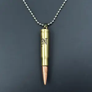 Bohemian Amulet Style Bullet Pendant in Metal for Unisex-l