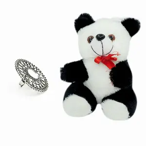 Women's Oxidized Metallic Designer Party Wear Ring Naughty Black & White Panda