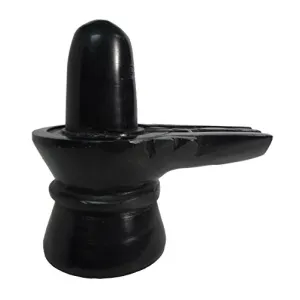 Black Stone Shiva Linga Idol (8cm x4.5cm x7cm)