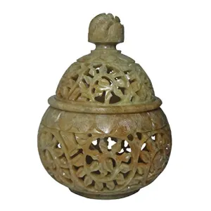 Stone Candle Holder (Haandi Shape) 12 cm