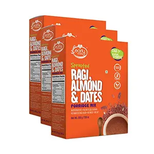 Organic Sprouted Ragi Almond Date Porridge Mix 200G X 3