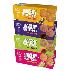 Assorted - Ragi Dry Fruit Millet & Chocolate Jaggery Cookies 4 X 150 g