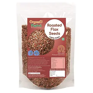 OrganoNutri Roasted Flax Seeds | Lightly Salted Alsi for Eating | Premium Roast (2kg)