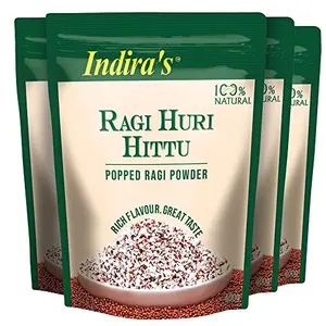 Ragi Huri Hittu Tasty Popped Ragi Flour (400g each Pack of 4) Ragi Malt Mix Instant Ragi Porridge Mix Ragi Laddu Mix Popped Finger Millet Powder Roasted Ragi Powder Atta