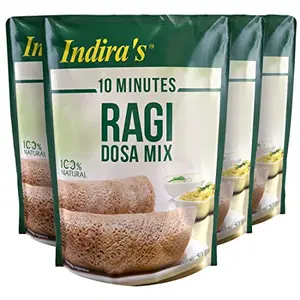 Ragi Dosa Mix Finger Millet Dosa Instant Mix (500g x 4) 10-Minute Crispy Tasty & Healthy Nachni Chilla Mix Mandua Chilla Kelvaragu Dosai Kezhvaragu Dosai