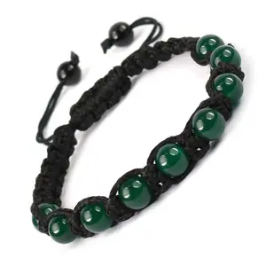 Reiki Crystal Products Natural Green Aventurine Bracelet Crystal Stone Thread Bracelet for Reiki Healing and Crystal Healing Stones