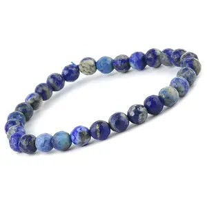 Reiki Crystal Products Natural AA Lapis Lazuli Bracelet Crystal Stone 6mm Faceted Bracelet for Reiki Healing and Crystal Healing Stones