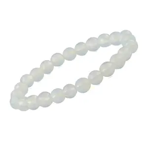 Reiki Crystal Products Natural Opalite Bracelet Crystal Stone 8mm Faceted Bracelet for Reiki Healing and Crystal Healing Stones