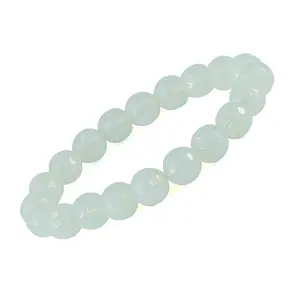 Reiki Crystal Products Natural Opalite Bracelet Crystal Stone 10mm Faceted Bracelet for Reiki Healing and Crystal Healing Stones