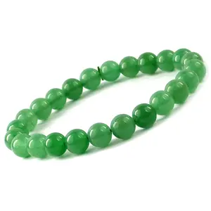Reiki Crystal Products Natural Green Onyx Bracelet Crystal Stone 8mm Round Bead Bracelet for Reiki Healing and Crystal Healing Stones