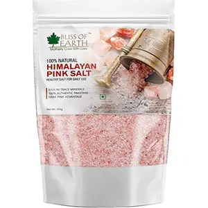 Bliss of Earth Pure Himalayan Pink Salt of Pakistan for Healthy Cooking Natural Substitute of White Salt 500GM