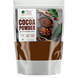Bliss of Earth 250gm Naturally Organic Dark Cocoa Powder for Chocolate Cake Making & Chocolate Shake Unsweetened