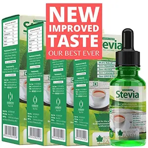 Bliss of Earth 4X30ml Original 99.8% REB-A Stevia Liquid Drops New Improved Glycerine Free Keto Sugarfree Sweetener in Glass Bottle