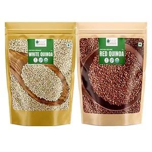 Bliss of Earth USDA Combo of Organic Red Quinoa and White Quinoa for Weight Loss Raw Super Food Pack of 2 (1kg Each)