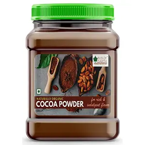 Bliss of Earth 500gm Alkalized Dark Cocoa Powder for Chocolate Cake Making & Chocolate Hot Milk Shake Unsweetened
