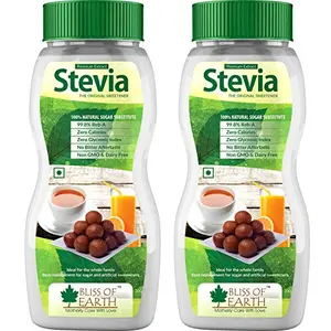 Bliss of Earth 99.8% REB-A Purity Stevia Powder for Diabetic Natural & Sugarfree Zero Calorie Keto Sweetener 2X200GM