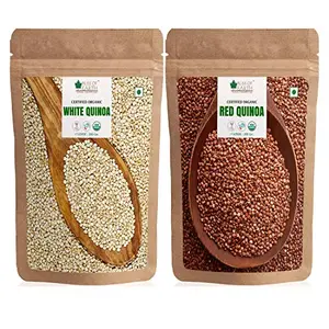 Bliss of Earth USDA Combo of Organic Red Quinoa and White Quinoa for Weight Loss Raw Super Food Pack of 2 (200gm Each)