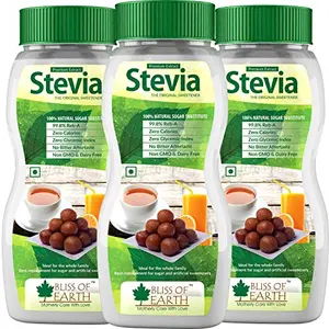 Bliss of Earth 99.8% REB-A Purity Stevia Powder for Diabetic Natural & Sugarfree Zero Calorie Keto Sweetener 3X200GM