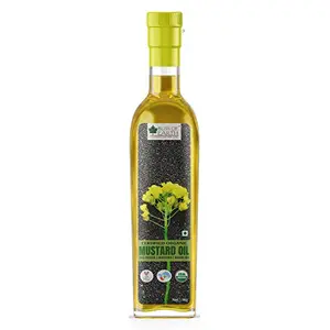 Bliss of Earth USDA Organic Mustard Oil 1 LTR Cold Pressed for Cooking