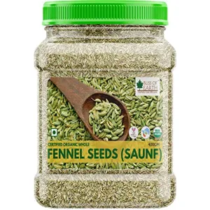 Bliss of Earth USDA Organic Whole Fennel Seed 400gm
