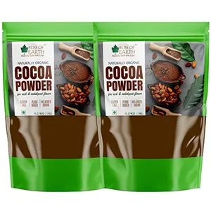 Bliss of Earth Naturally Organic Dark Cocoa Powder 2kg for Chocolate Cake Making & Chocolate Shake Unsweetened
