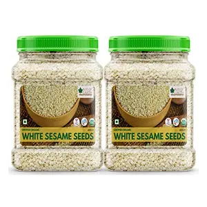 Bliss of Earth USDA Organic Sesame Seeds 2x600 gm White For Eating Raw Til Seeds
