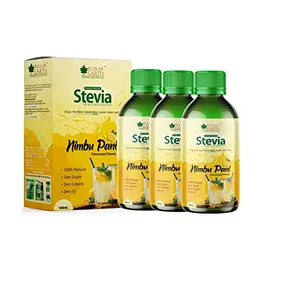 Bliss of Earth Nimbu Pani Stevia Liquid Flavoured Stevia Sweeten Lime Water & Lemon Tea Zero Sugar Zero Calories Zero Glycemic Index 3X100ml