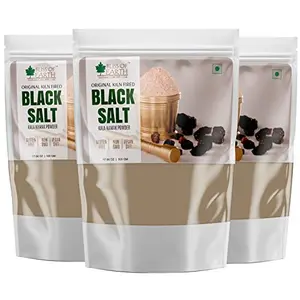 Bliss of Earth 3X500gm Traditional Kiln Fired Black Salt Powder Kala Namak Non Iodized for Weight Loss & Healthy Cooking Natural Substitute of White Salt