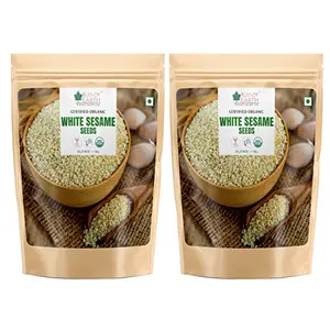 Bliss of Earth USDA Organic Sesame Seeds 2x1kg White For Eating Raw Til Seeds
