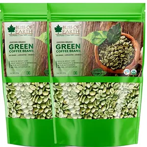 Bliss of Earth Organic Arabica Green Coffee Beans 2x250GM