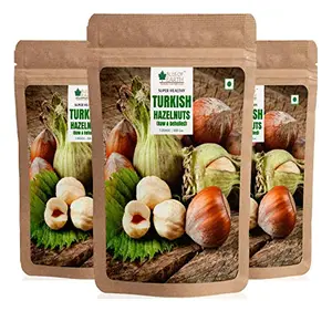 Bliss of Earth Turkish Hazelnuts Raw & Dehulled Healthy & Tasty Pack Of 3 (200gm Each)
