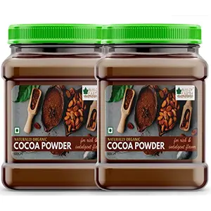 Bliss of Earth 2X500gm Naturally Organic Dark Cocoa Powder for Chocolate Cake Making & Chocolate Shake Unsweetened